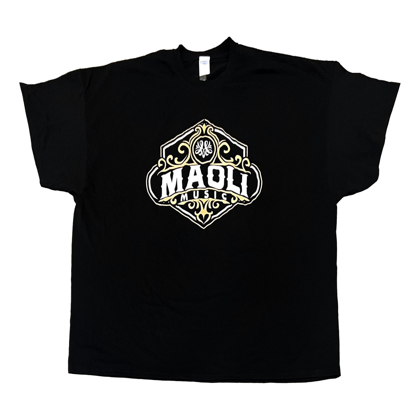 Maoli Music Black Tee (White/Yellow)