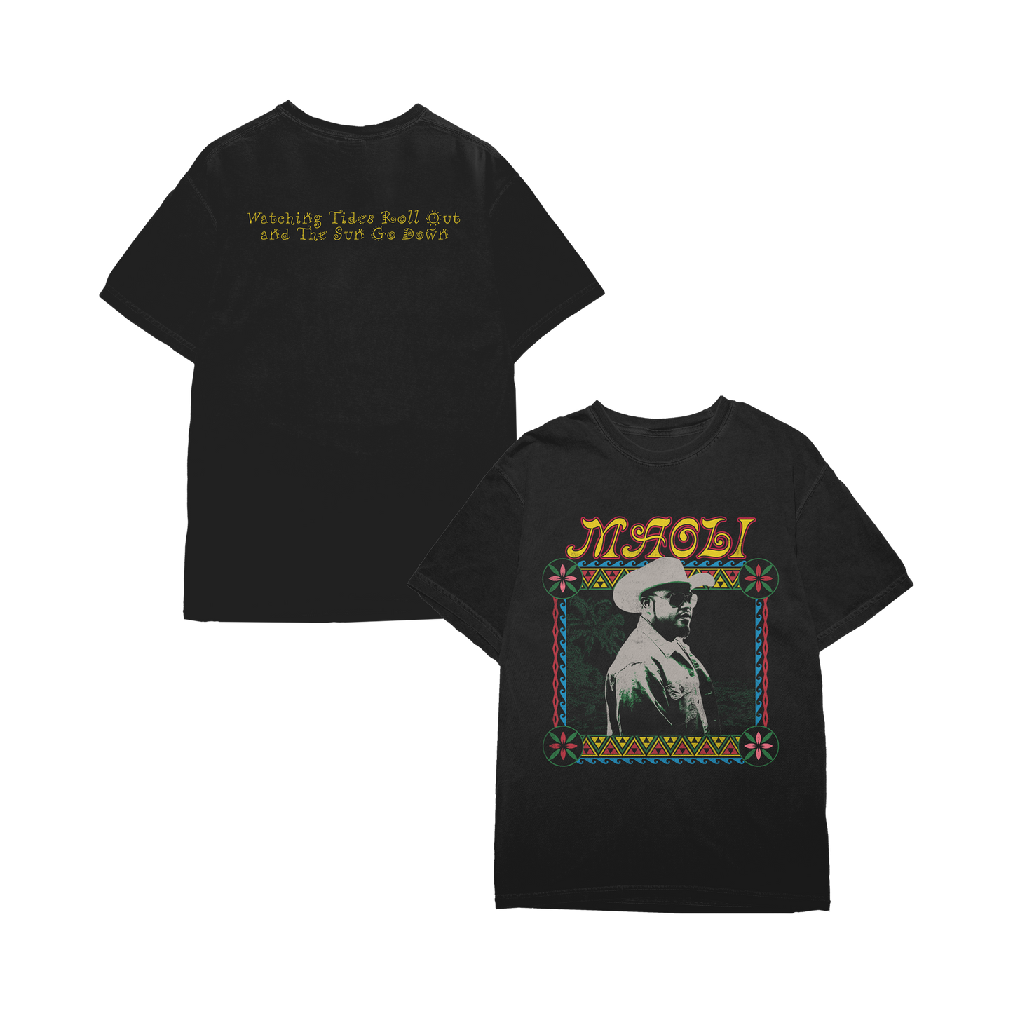 Tribal Beach Black Tee