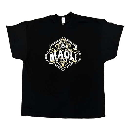 Maoli Music Black Tee (White/Yellow)